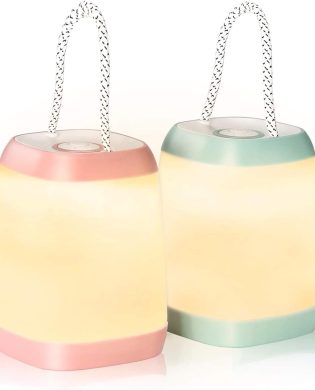 2 Pack LED Camping Light, Battery Powered LED Tent Lantern with 3 Modes, Portable Night Light for Camping, Hiking, Emergency, Backpacking, Indoor and Outdoor Use