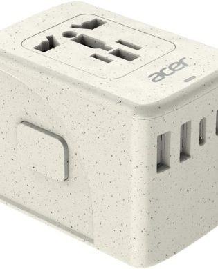Eco Universal Travel Adapter Acer - Wheat Straw, Natural