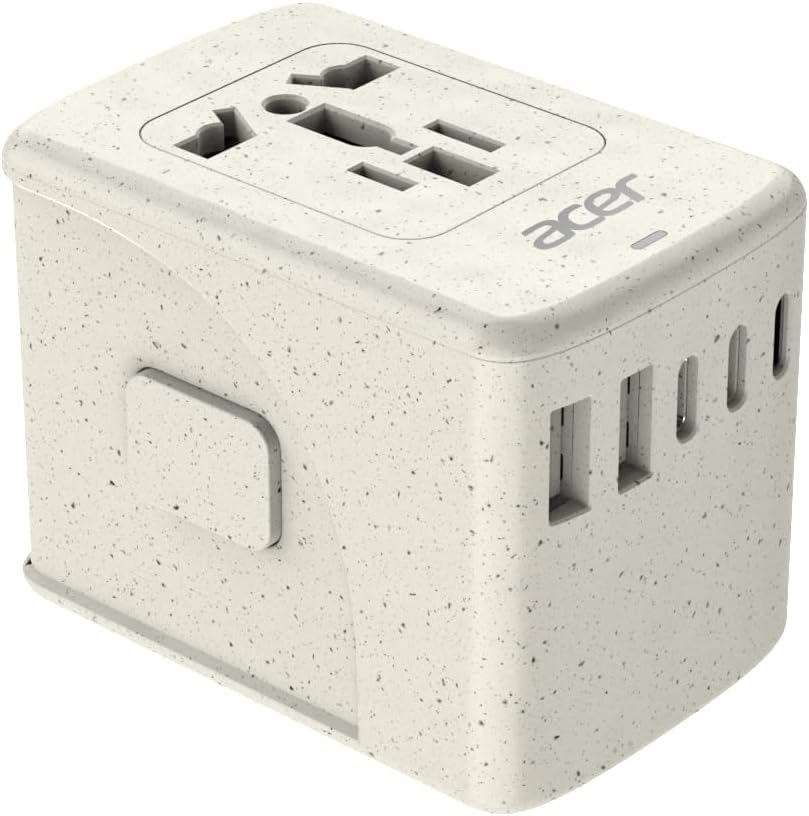 Eco Universal Travel Adapter Acer - Wheat Straw, Natural