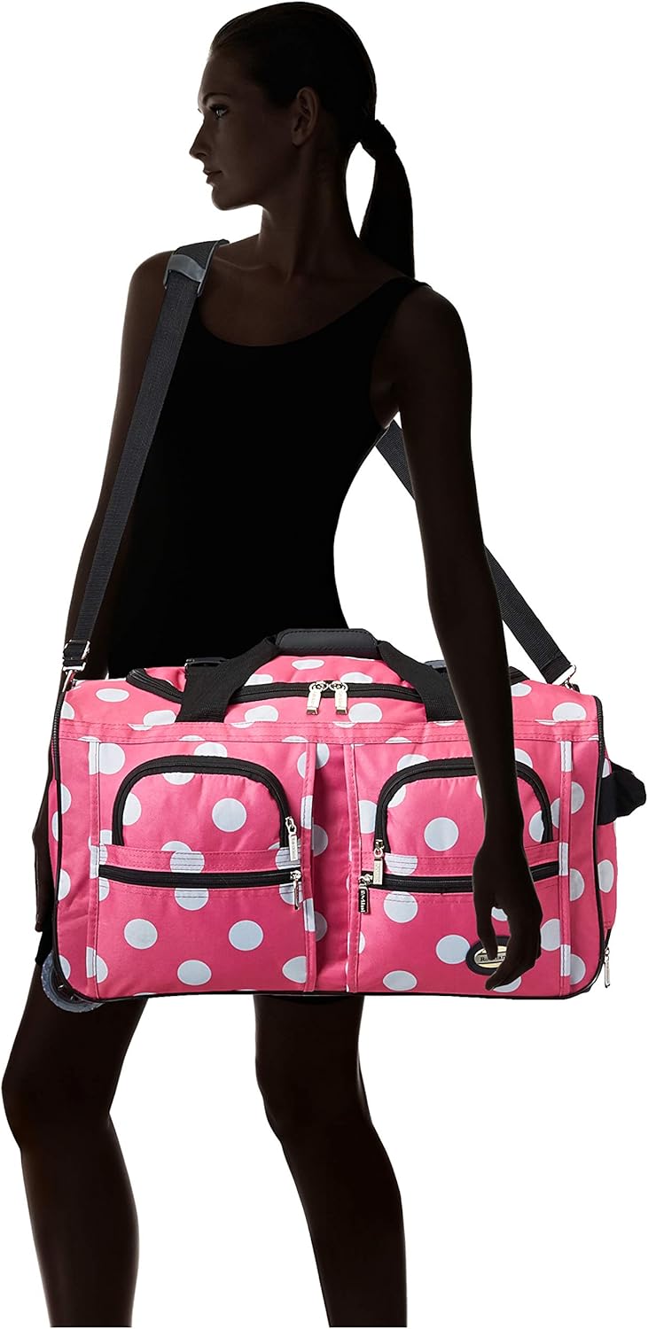 Rolling Duffel Bag, PINKDOT, 22" - Image 8