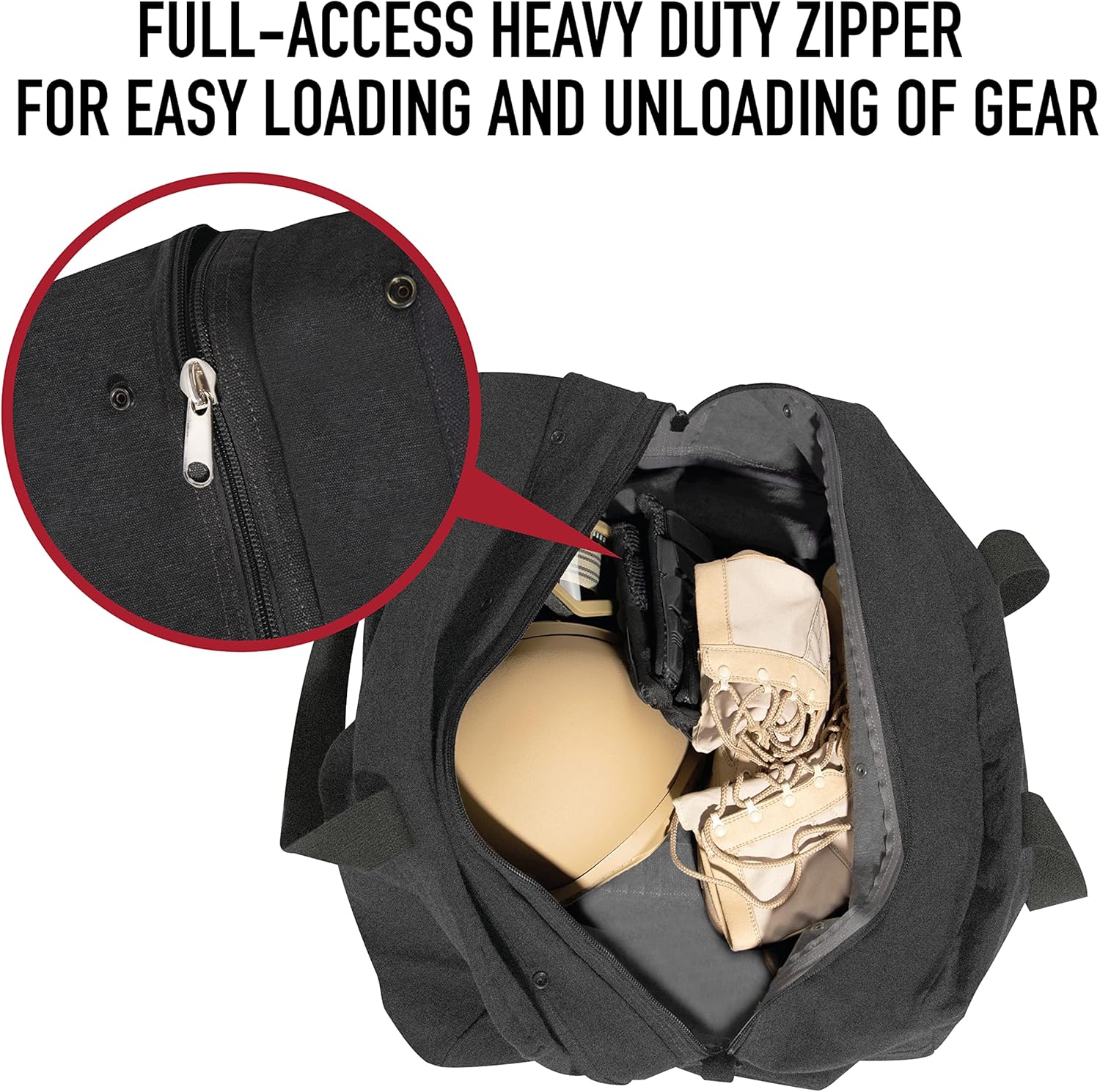 Canvas Parachute Cargo Bag Extra Large Duffle Bag 75L - Image 5